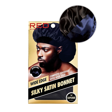 Red by Kiss Wide Silky Satin Bonnet – Black/Navy HD201 - ANNS BEAUTY SUPPLY